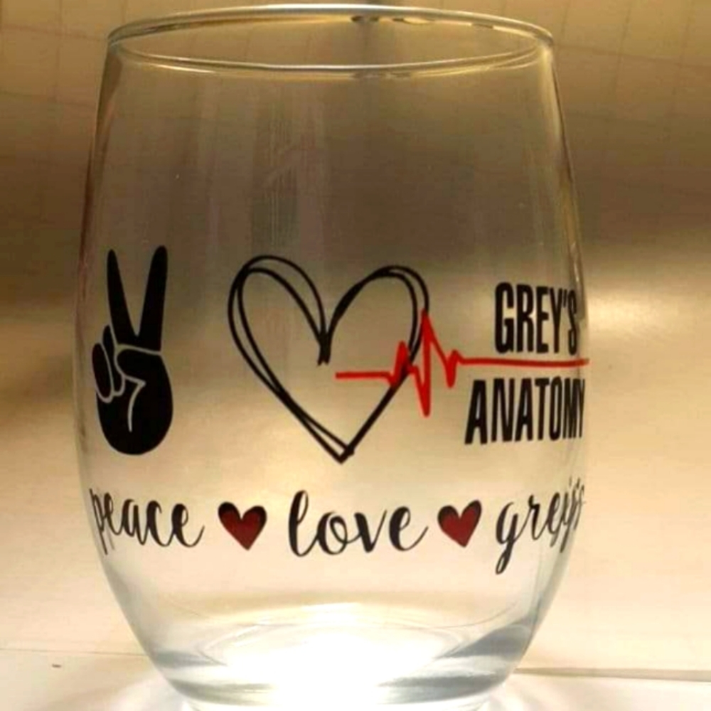 Grey's anatomy wine glass